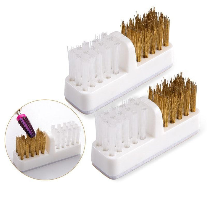 Dual Ended Nail Drill Cleaning Brush – E-File Bit Cleaner for Acrylic & Gel Removal