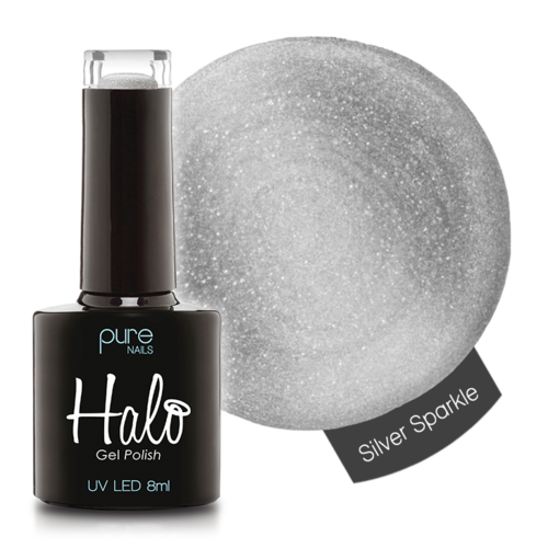 Halo Gel Polish 8ml Silver Sparkle