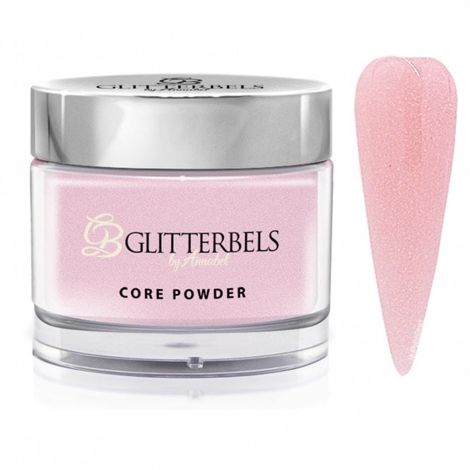 Glitterbels Pre-Mixed Core Acrylic Powder - Sugar Rose Shimmer 56g