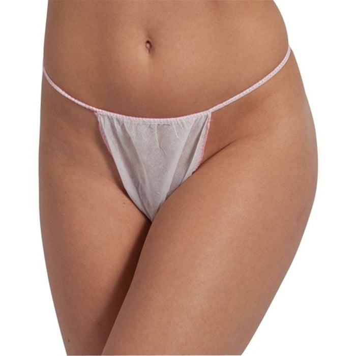 DISPOSABLE WHITE KNICKERS, THONGS FOR BEAUTY SPRAY TAN. PACK OF 100